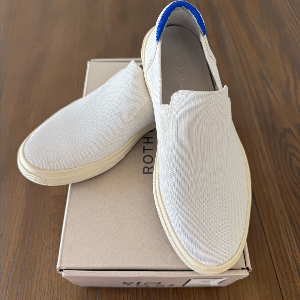 Rothy's Woman’s White Slip-On Sneakers